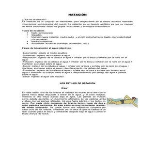 introduccion a la natacion