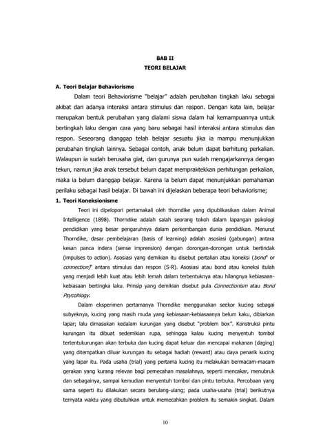 Materi Mata Kuliah Belajar Dan Pembelajaran Oleh Pak La Ode Supardi