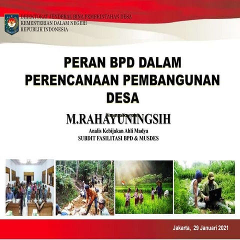 Peran Bpd Dalam  Perencanaan Pembangunan Desa | Malming Desa 06 Feb 2021