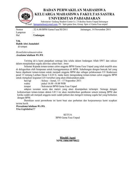 Contoh Undangan Ziarah Wali