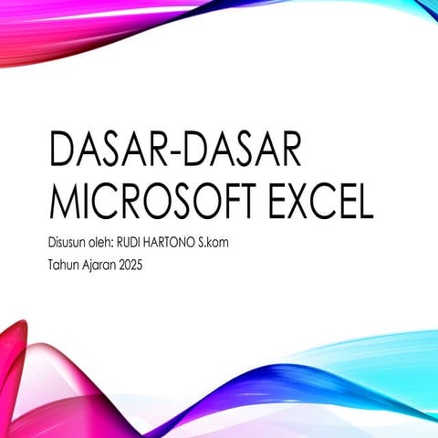 Materi Dasar Excel From Dari Pengetahuan Pptx