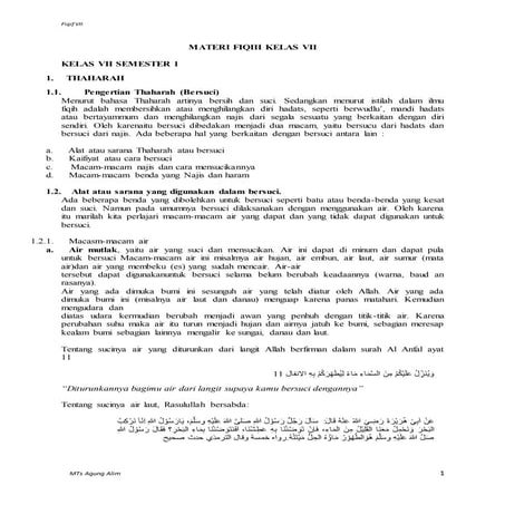 Materi fiqih kelas vii