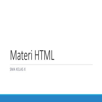 Materi HTML SMK KELAS X (6) bahasa indonesia | PDF