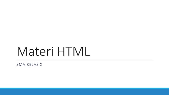 Materi HTML SMK KELAS X (6) bahasa indonesia