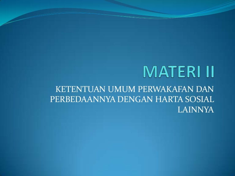 Pengertian Hukum Rukun Dan Syarat Wakaf Your All In