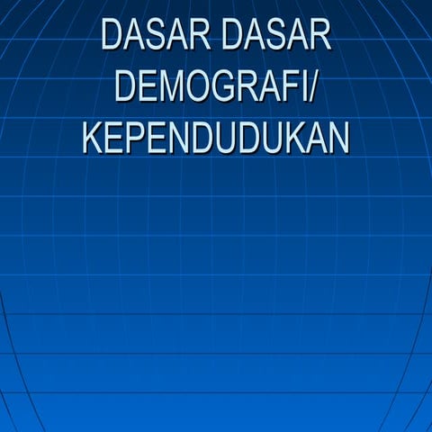 Materi kependudukan dalam geografi