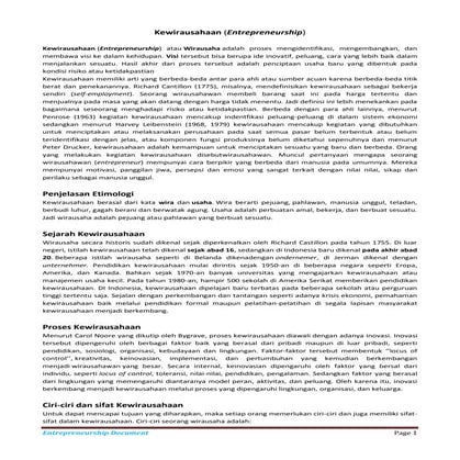 Materi kewirausahaan (dasar)