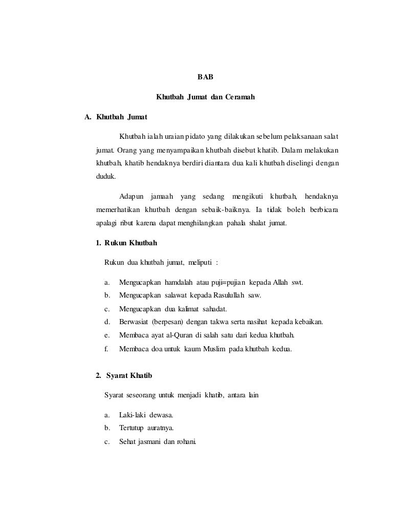 Materi Khutbah