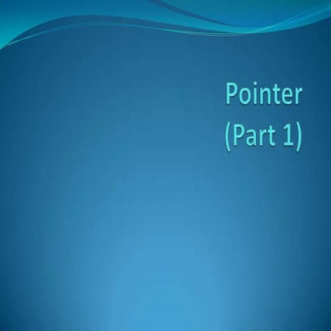 Materi kuliah 03 pointer part 1 | PPTX