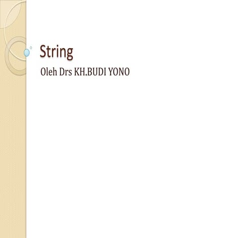 Materi kuliah 17 string | PPTX
