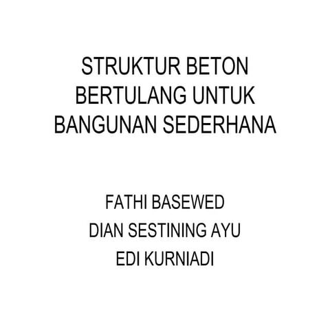 Materi kuliah beton sederhana