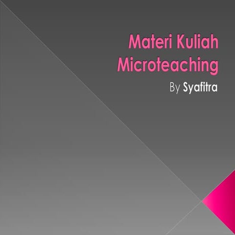 Materi kuliah microteaching