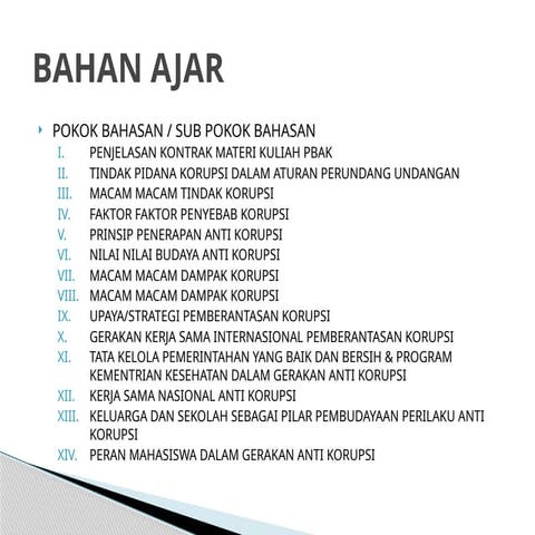 MATERI KULIAH PBAK untuk anak kuliah skrg | PPTX