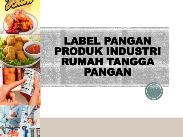 Materi Label Keamanan Pangan pangan aman ppt