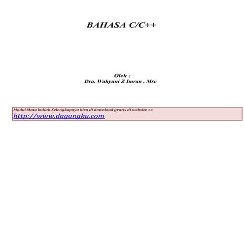 Materi matakuliah bahasa c