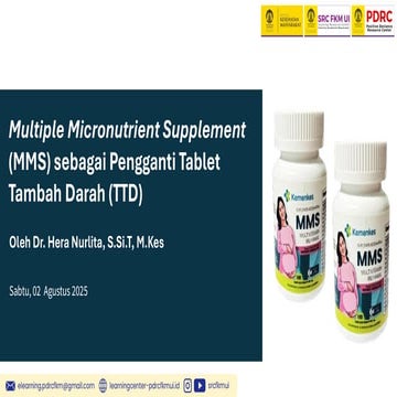 Multiple Micronutrient Supplementation (MMS) for Maternal and Infant ...