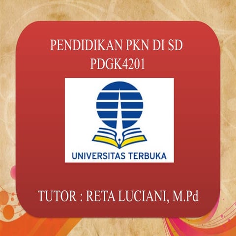 Matri pendikan model pkn di sd kelas I,II,III,IV,V, dan VI