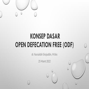materi konsep dasar open defecation free (odf) | PPTX