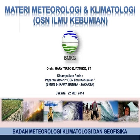Meteorologi dan Klimatologi (Materi OSN dari BMKG)