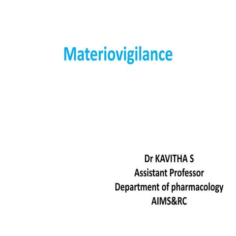 Materiovigilance ppt