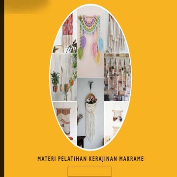 materi pelatihan kerajinan tangan makrame