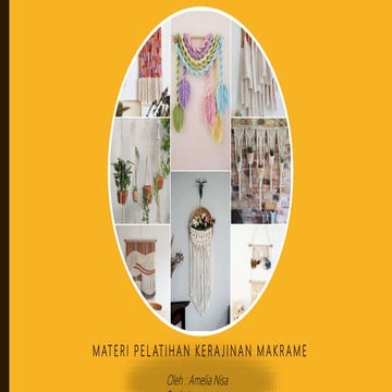 Materi Pelatihan Kerajinan Makrame