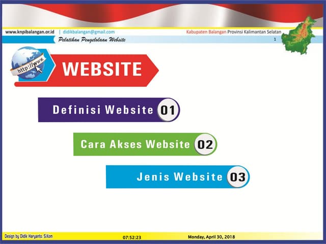 Materi pelatihan pengelolaan website