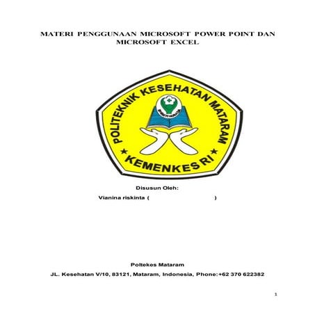 Materi penggunaan microsoft power point dan microsoft excel
