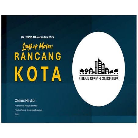 Comprehensive Urban Planning and Environmental Design Guidelines Based ...
