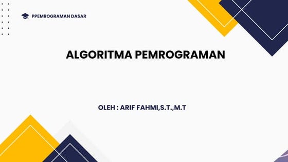 Konsep Dasar Algroritma - Pemrograman Komputer | PPT