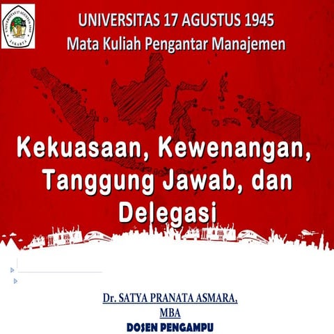 Kekuasaan, Kwewnangan, Tanggung Jawab dan Delegasi