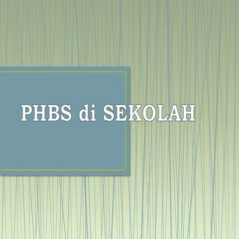 Materi Phbs Sekolah Promkes Ppt
