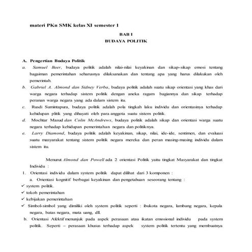 Materi pkn smk kelas xi semester 1