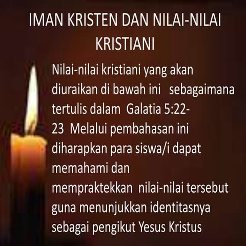 MATERI PPT NILAI-NILAI KRISTIANI ...