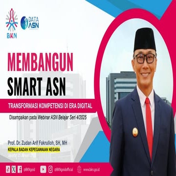 Pengembangan Kompotensi  ASN : Membangun Smart Aparatur Sipil Negara