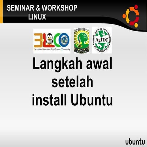 Materi seminar Linux at AgITC UNAND