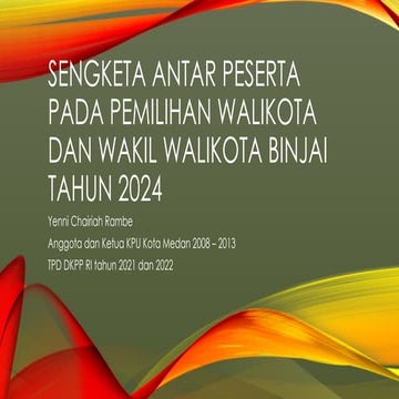 MATERI PENYELESAIAN SENGKETA PEMILIHAN 2024 | PPTX
