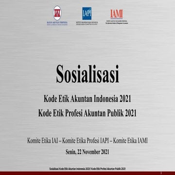 Materi Sosialisasi Kode Etik Akuntan 2021 IAI