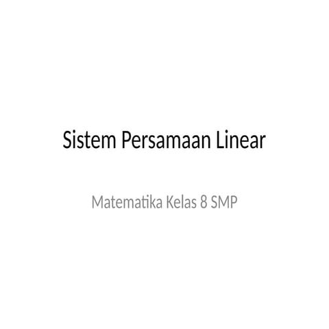 Materi_SPL_Kelas_delapan untuk tingkat smp