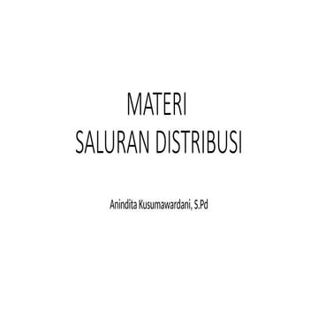 MATERI STRATEGI DISTRIBUSI PROJEK KREATIF DAN KEWIRAUSAHAAN