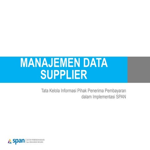 Materi supplier SPAN