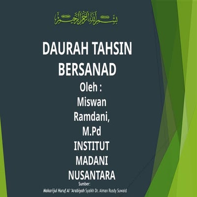 MATERI TAHSIN MISWAN al quran untuk anak remaja dan dewasa | PPTX
