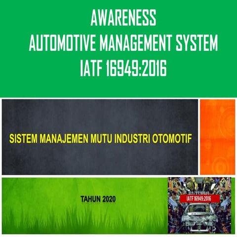IATF16949:2016 Automotive QMS Awareness