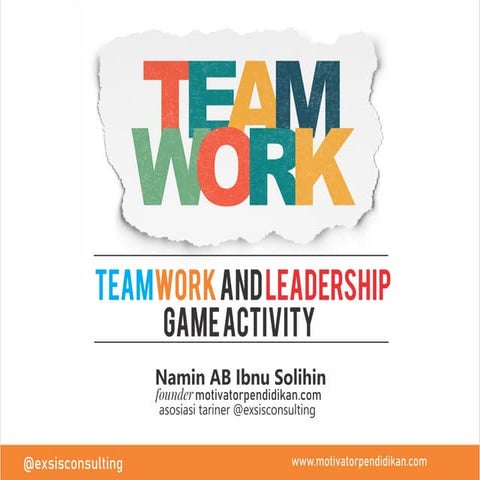 Materi training teamwork and leadership game acitivity | PDF