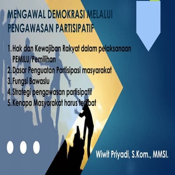 Materi Pengawasan Pemilu, Pilkada dan Pilgub