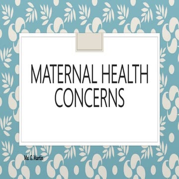 Maternal Health Concerns.pptx