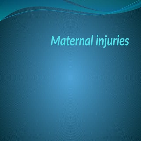 Genital tract injuries1 | PPTX