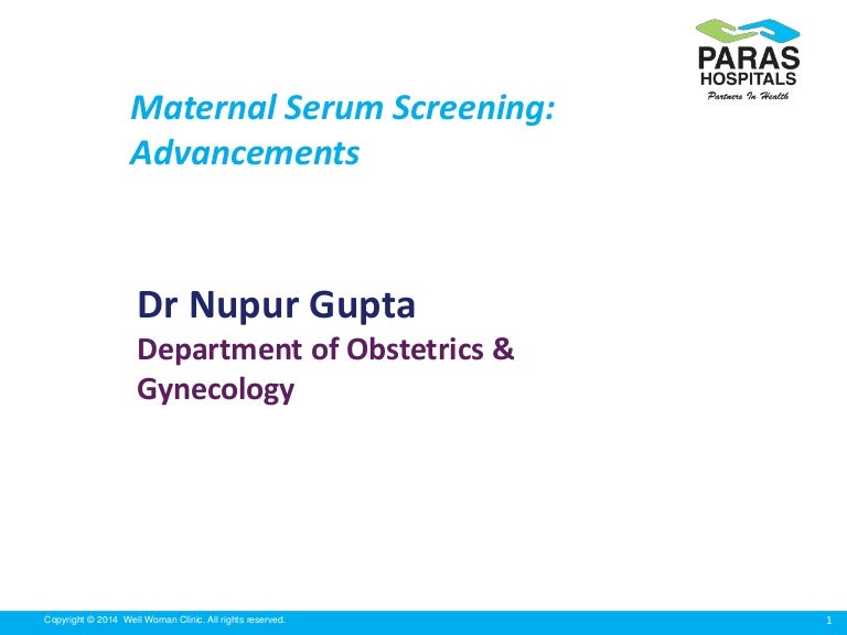 Maternal screen screening in Pregnancy (Double & quadruple marker)