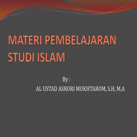 Mastering Studi Islam