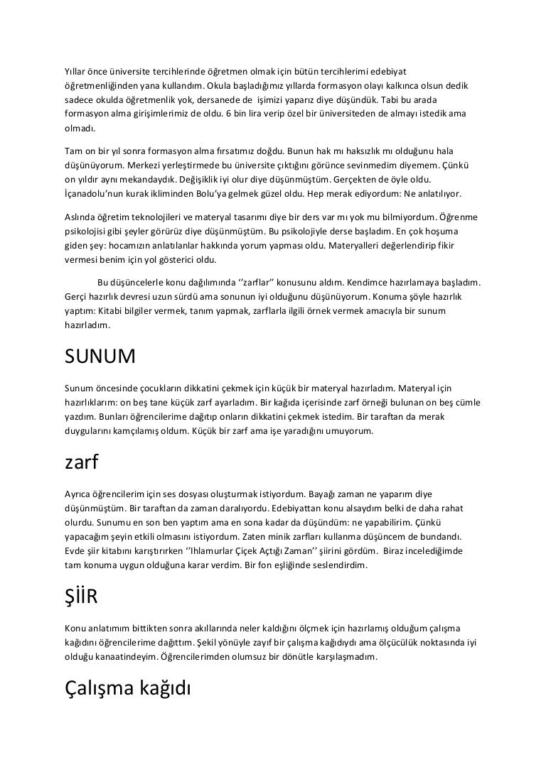 Materyal Icin Hikaye